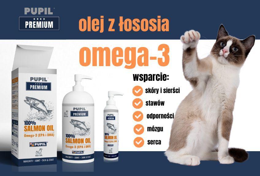 olej z łososia dla kota