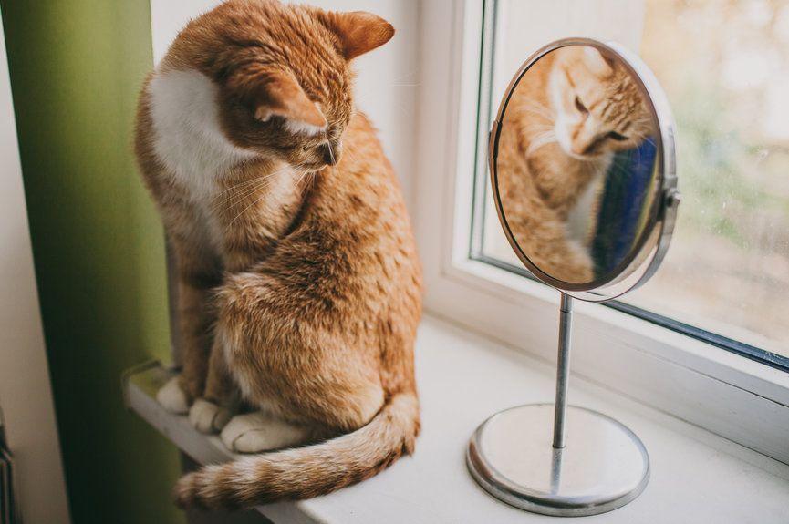 Co kot widzi w lustrze?