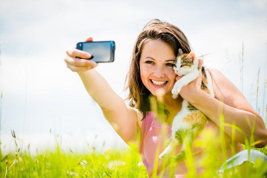 selfie z kotem