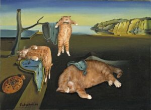 zarathustra gruby rudy kot na obrazie salvadora dali